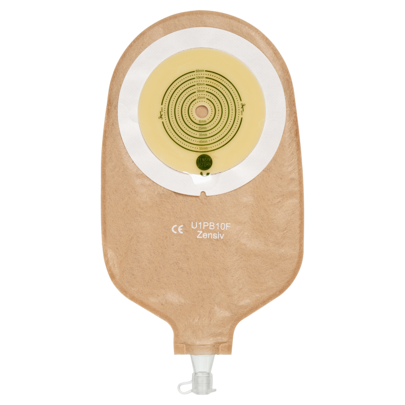 U1PB10F Уростомний мішок Зенсів з додатковою стрічкою для фіксації пластини, 1компонентний, непрозорий, ОДВ 10-60мм